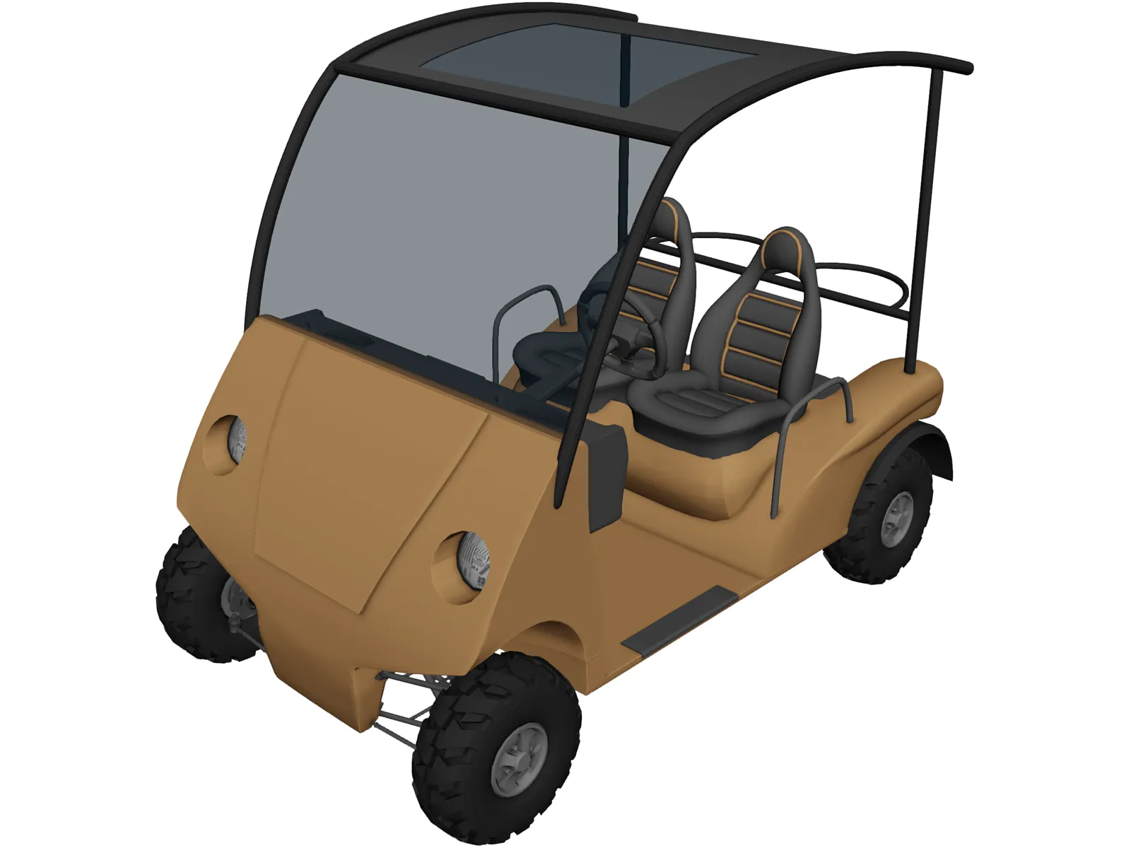 Golf Cart 3D Model main preview