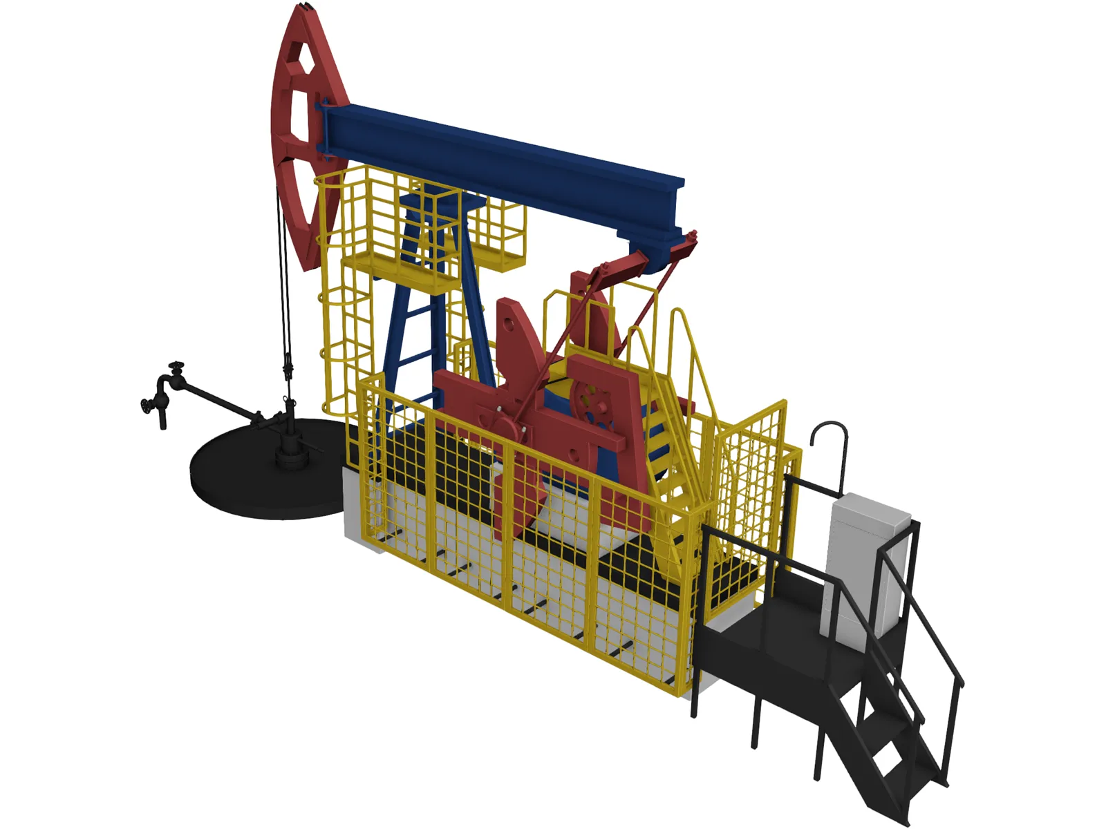 Arctic Oil Station 3D Model main preview
