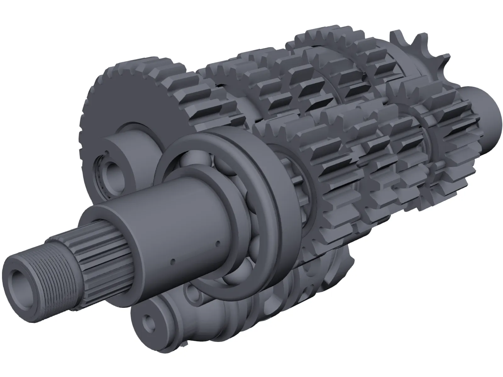 Honda CBR600RR Stock Gearbox 3D Model main preview