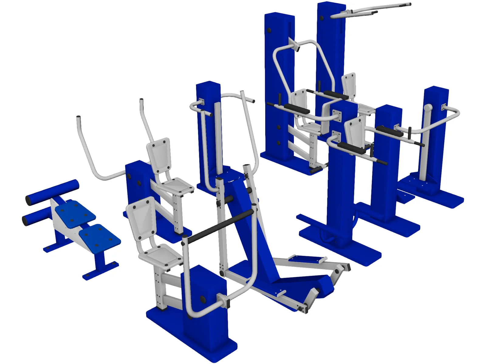 Gym Equipment 3D Model main preview