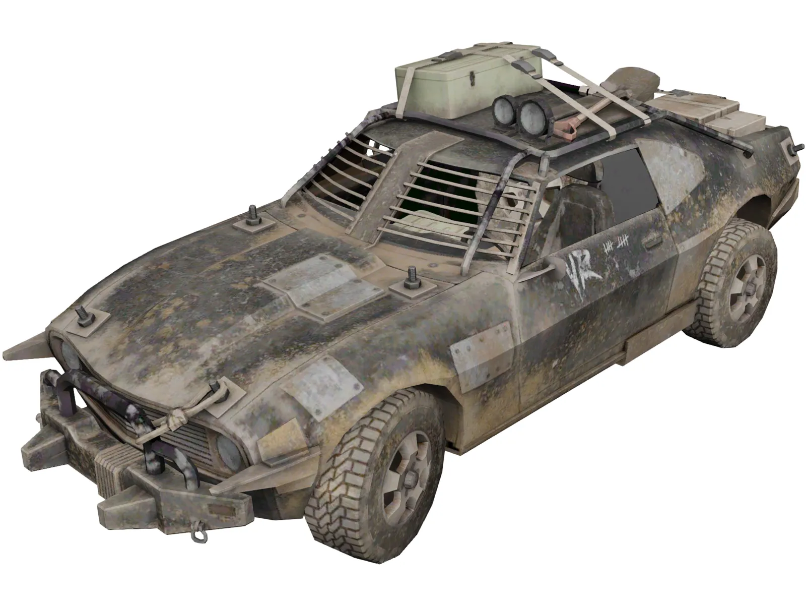 Zombie Car 3D Model main preview