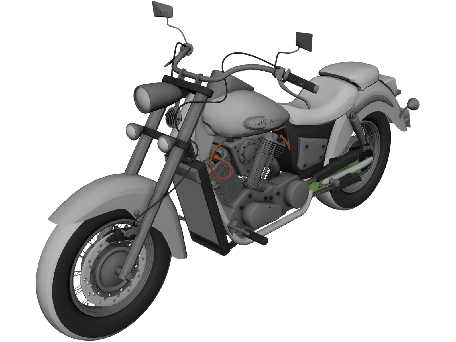 Honda VT400 Shadow 3D Model main preview