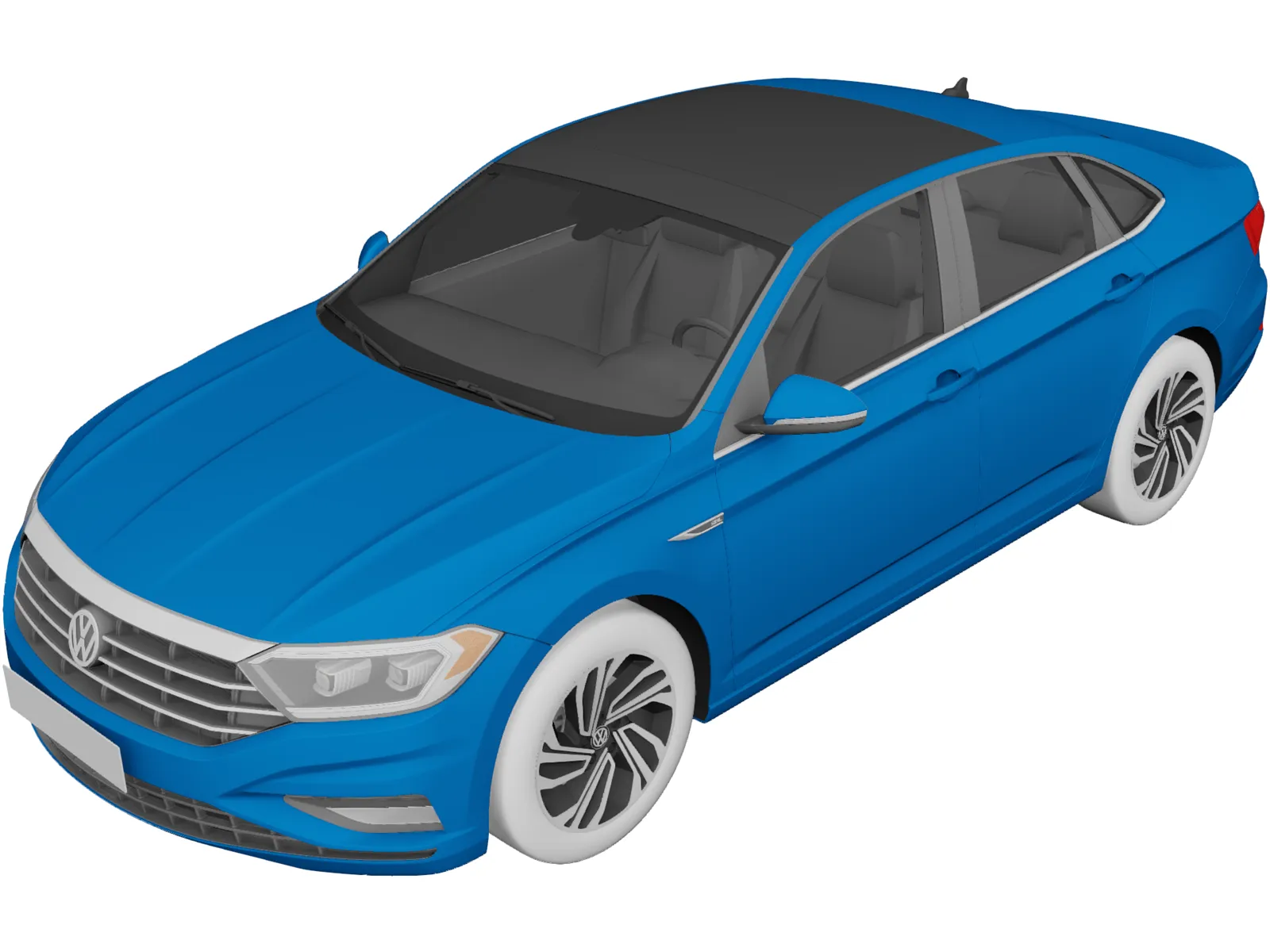 Volkswagen Jetta SEL (2019) 3D Model main preview