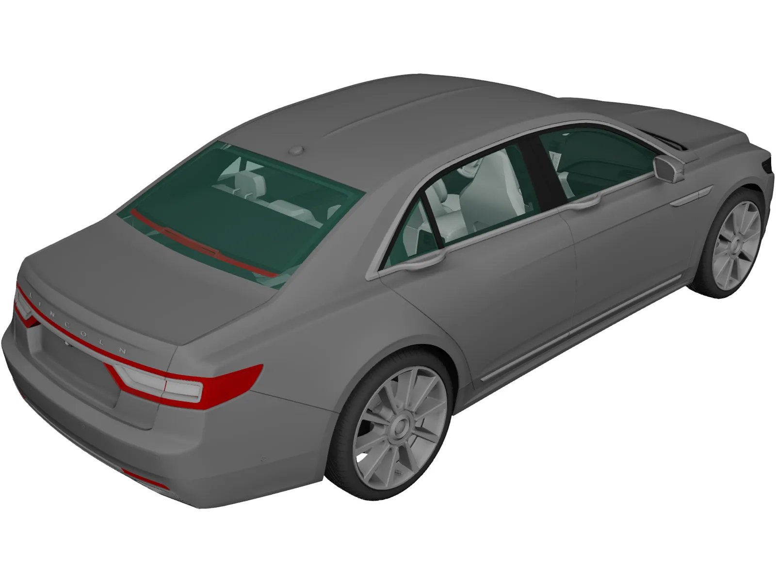 Lincoln Continental (2017) 3D Model main preview