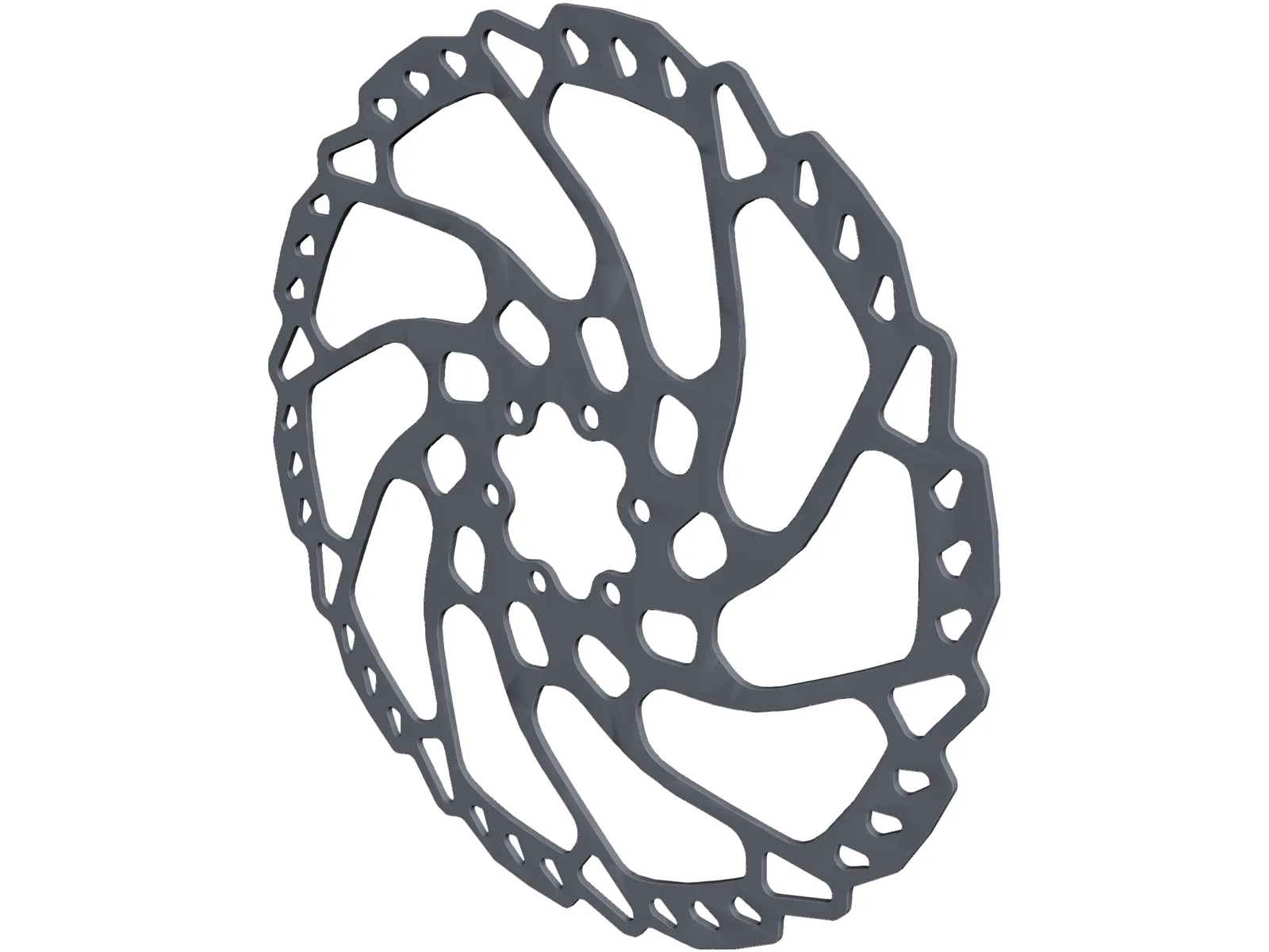 Shimano RT66 203mm Brake Rotor 3D Model main preview