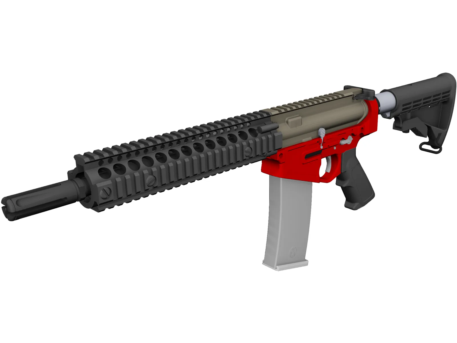 AR-15 3D Model main preview