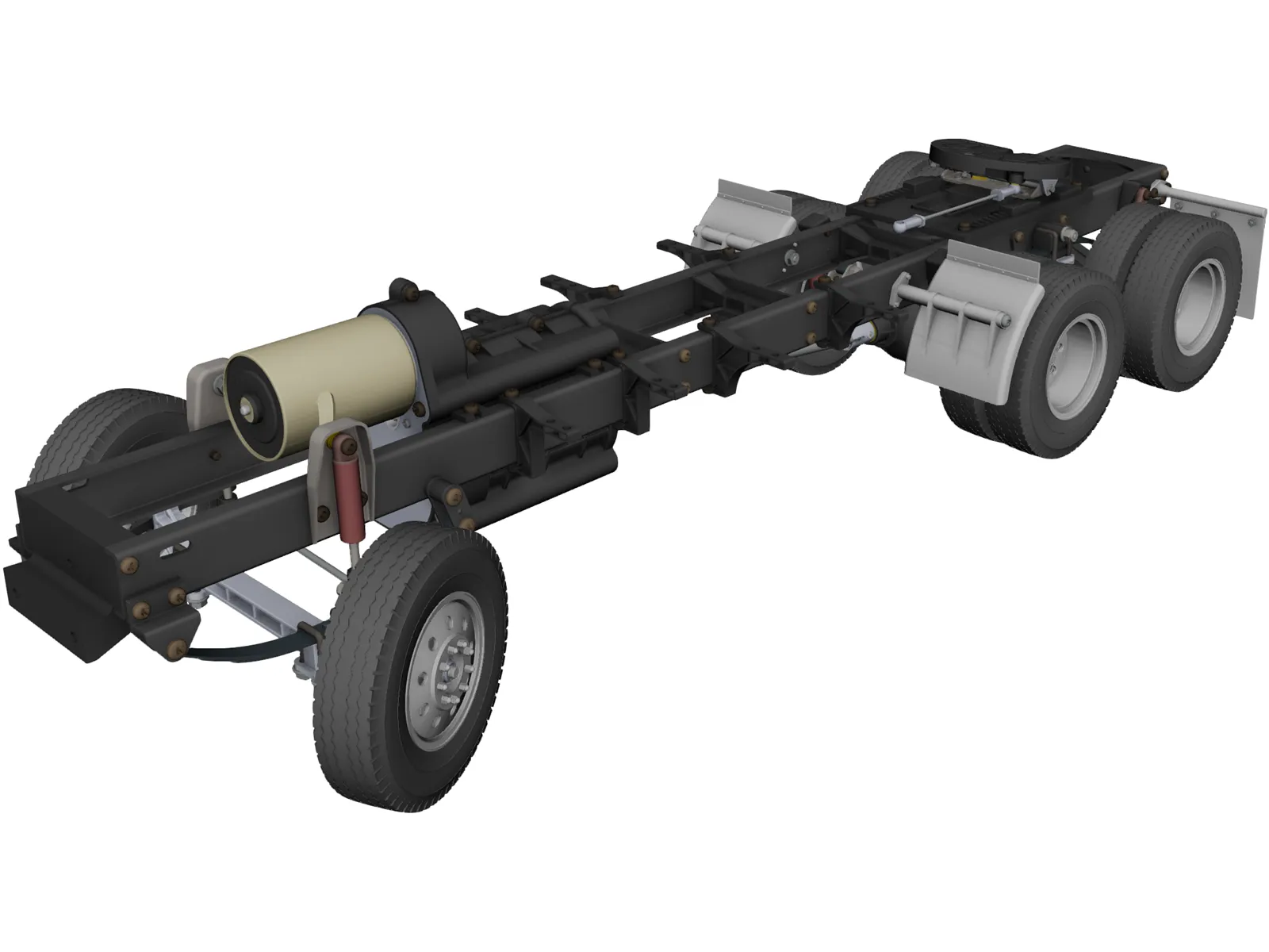 King Hauler Truck Chassis 3D Model main preview