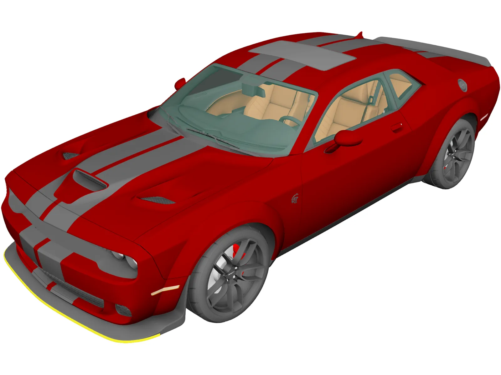 Dodge Challenger SRT Hellcat WideBody (2018) 3D Model main preview