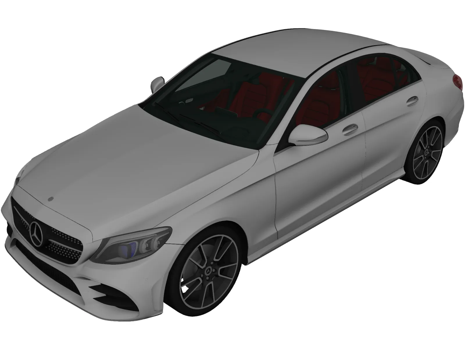 Mercedes-Benz C-Class (W205) (2018) 3D Model main preview