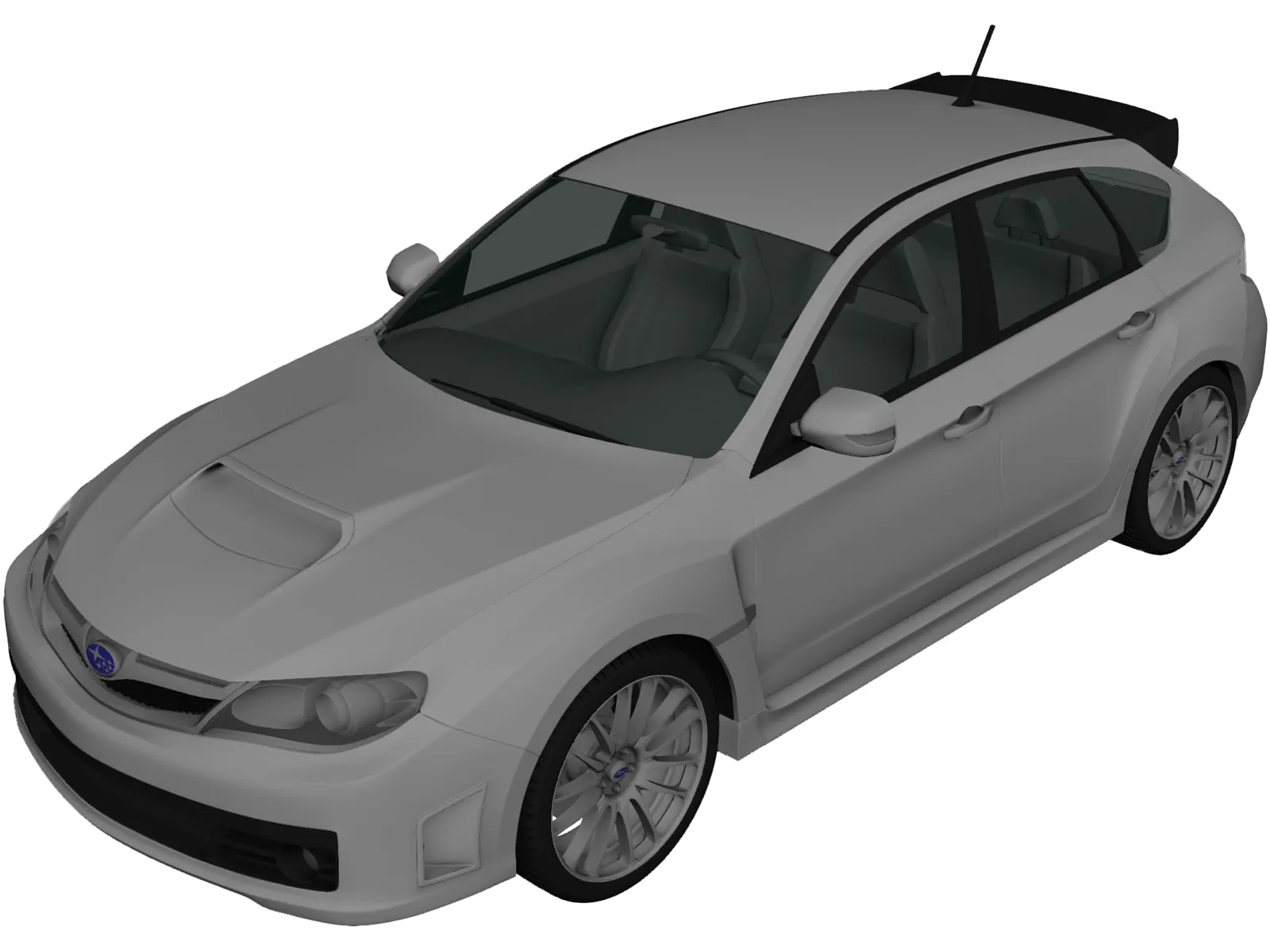 Subaru Impreza WRX Sti (2010) 3D Model main preview