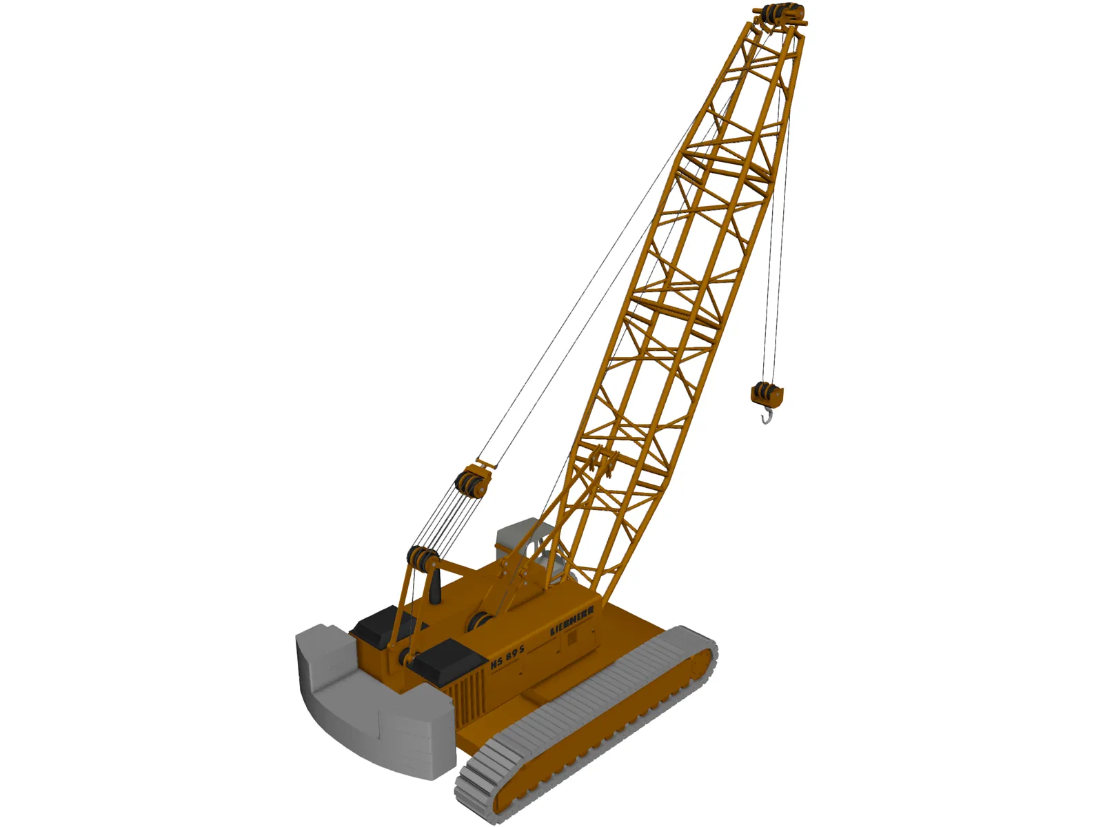 Liebherr HS 895 HD 3D Model main preview