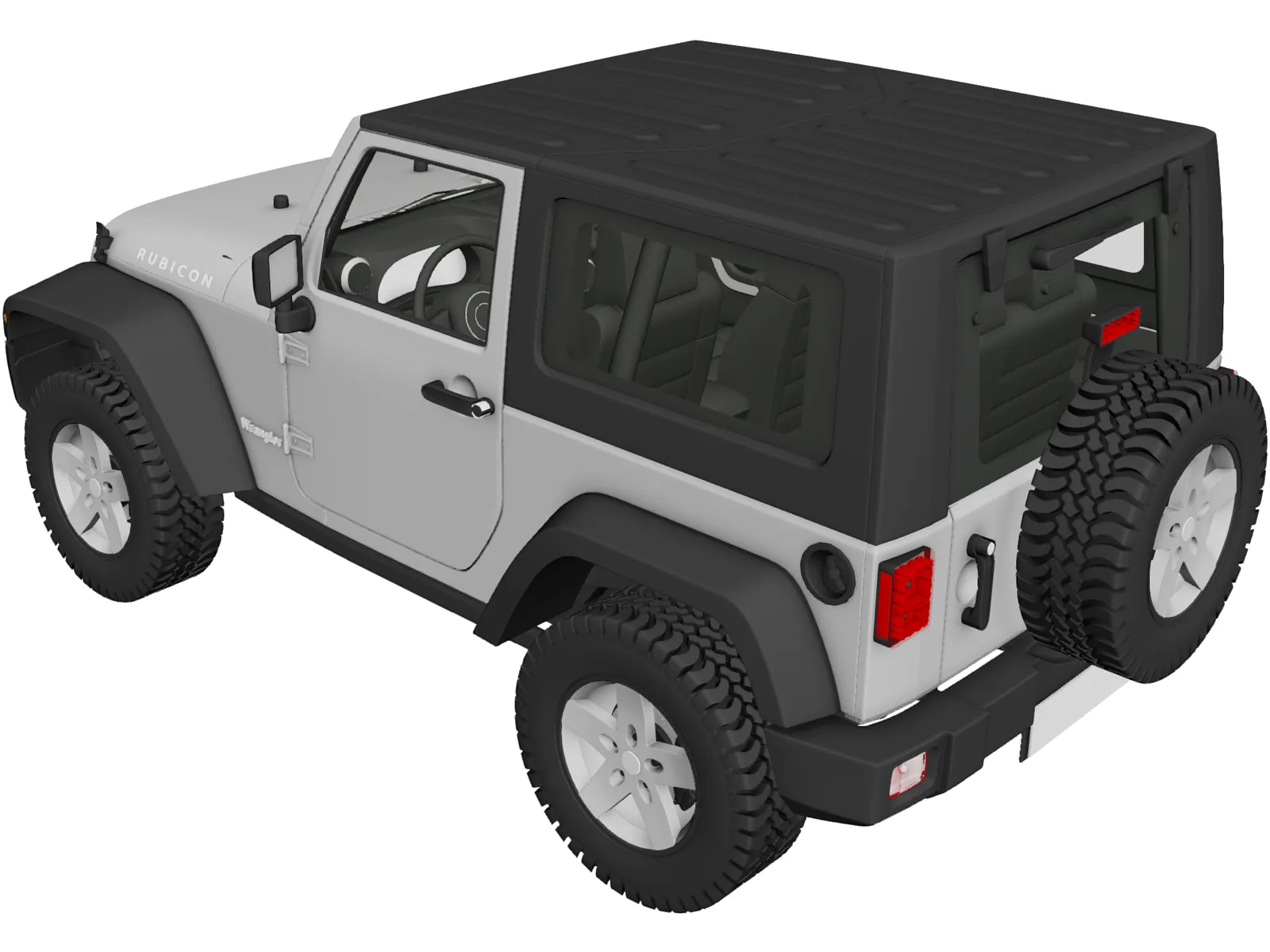 Jeep Wrangler Rubicon (2013) 3D Model main preview