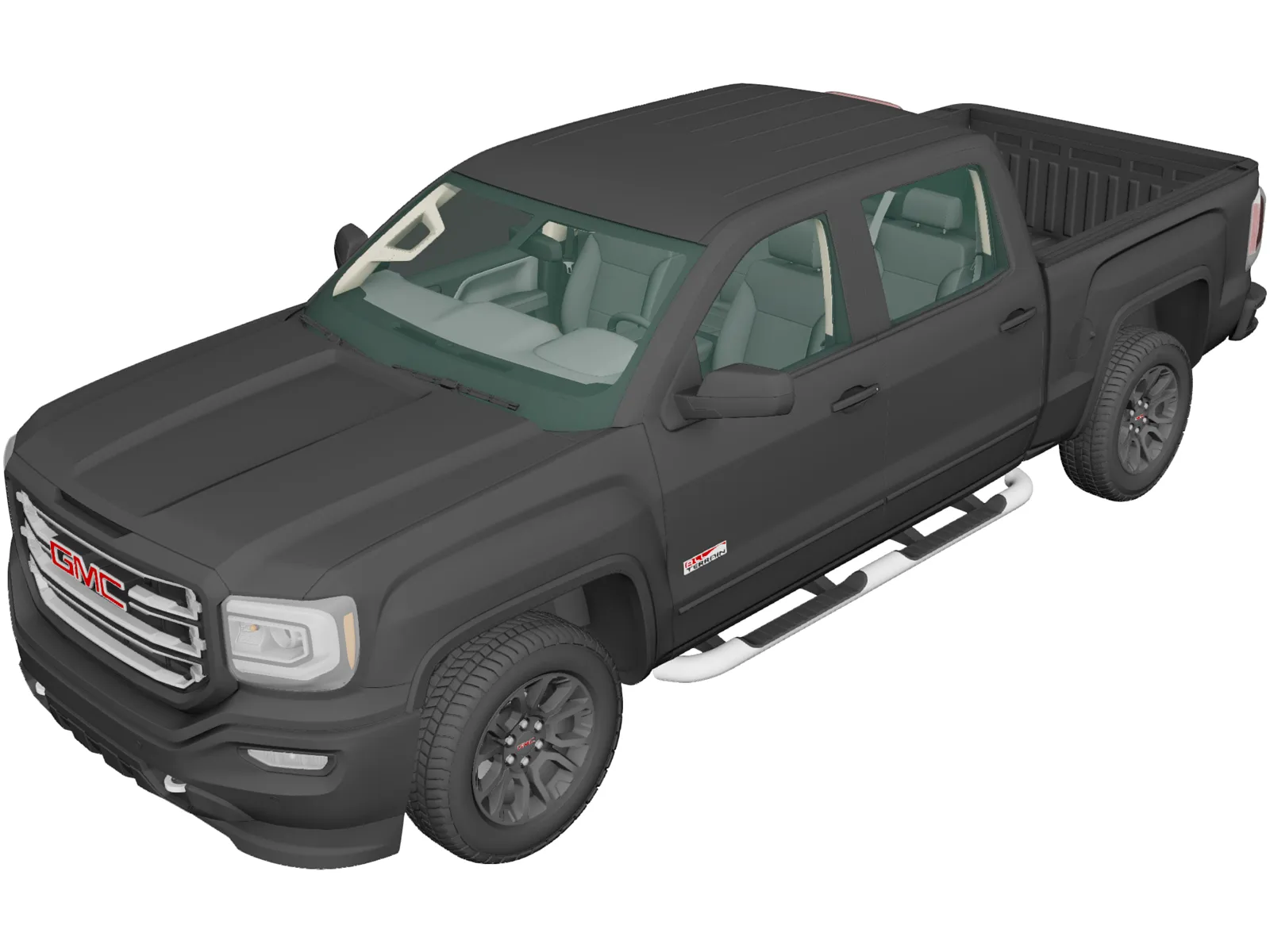 GMC Sierra 1500 CrewCab ShortBox AllTerrain (2017) 3D Model main preview