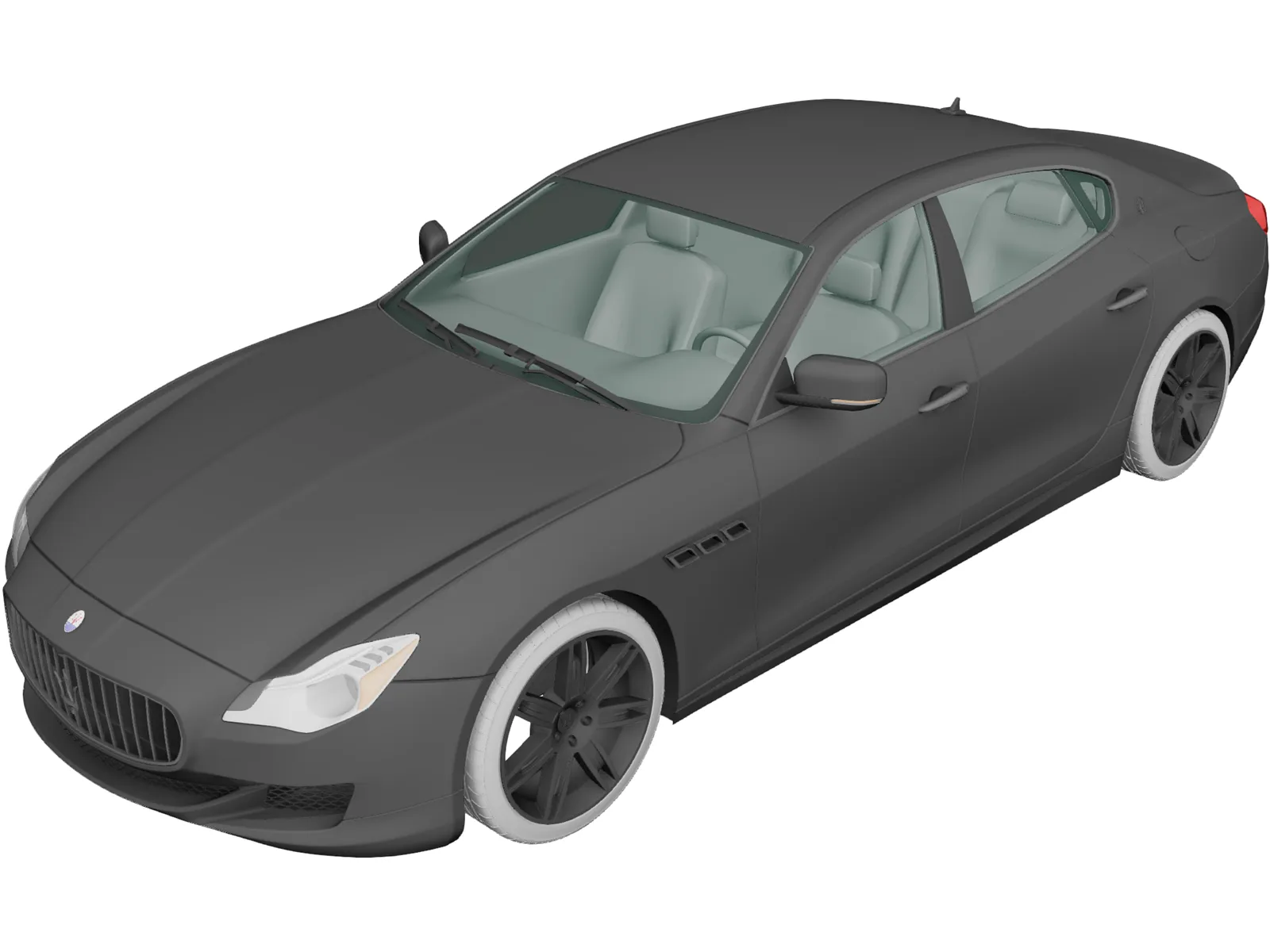 Maserati Quattroporte 3D Model main preview
