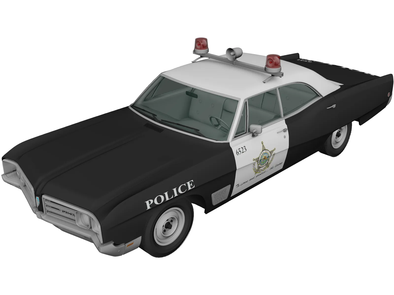 Buick Wildcat Police (1968) 3D Model main preview