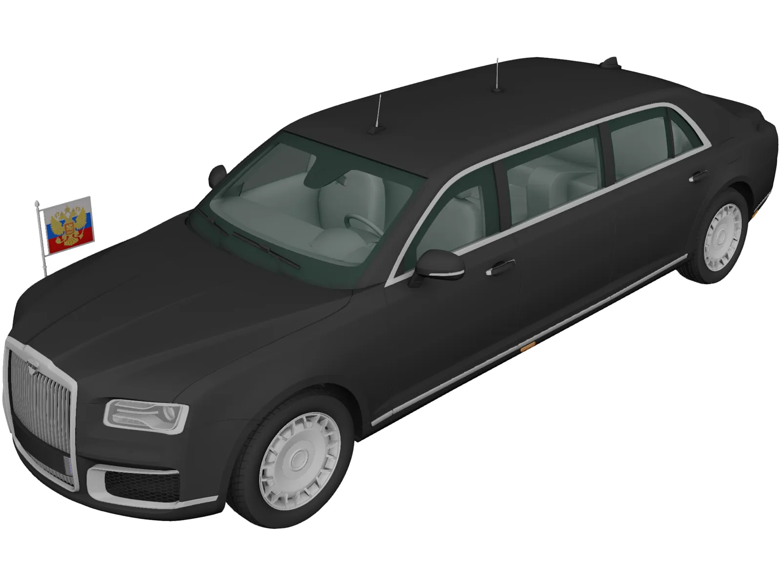 Aurus Senat (2018) 3D Model main preview