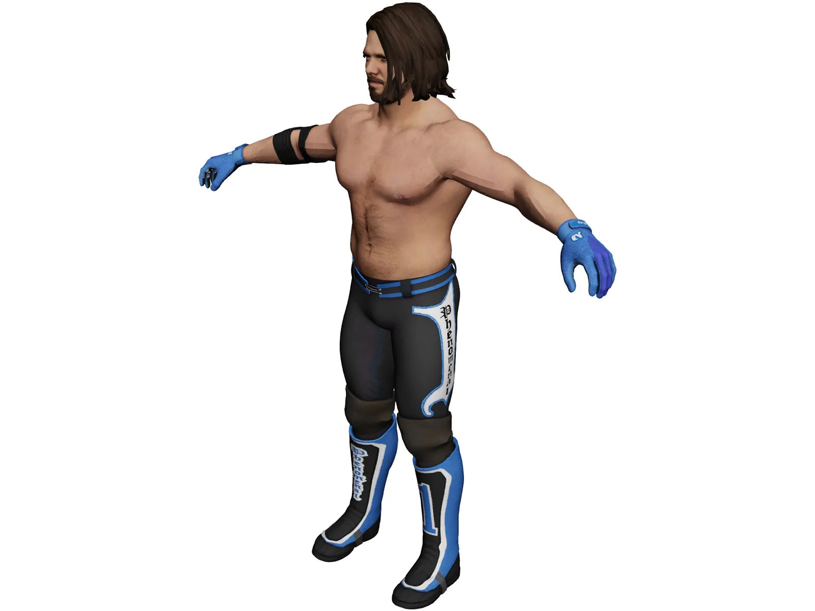 Aj Styles Fighter 3D Model main preview