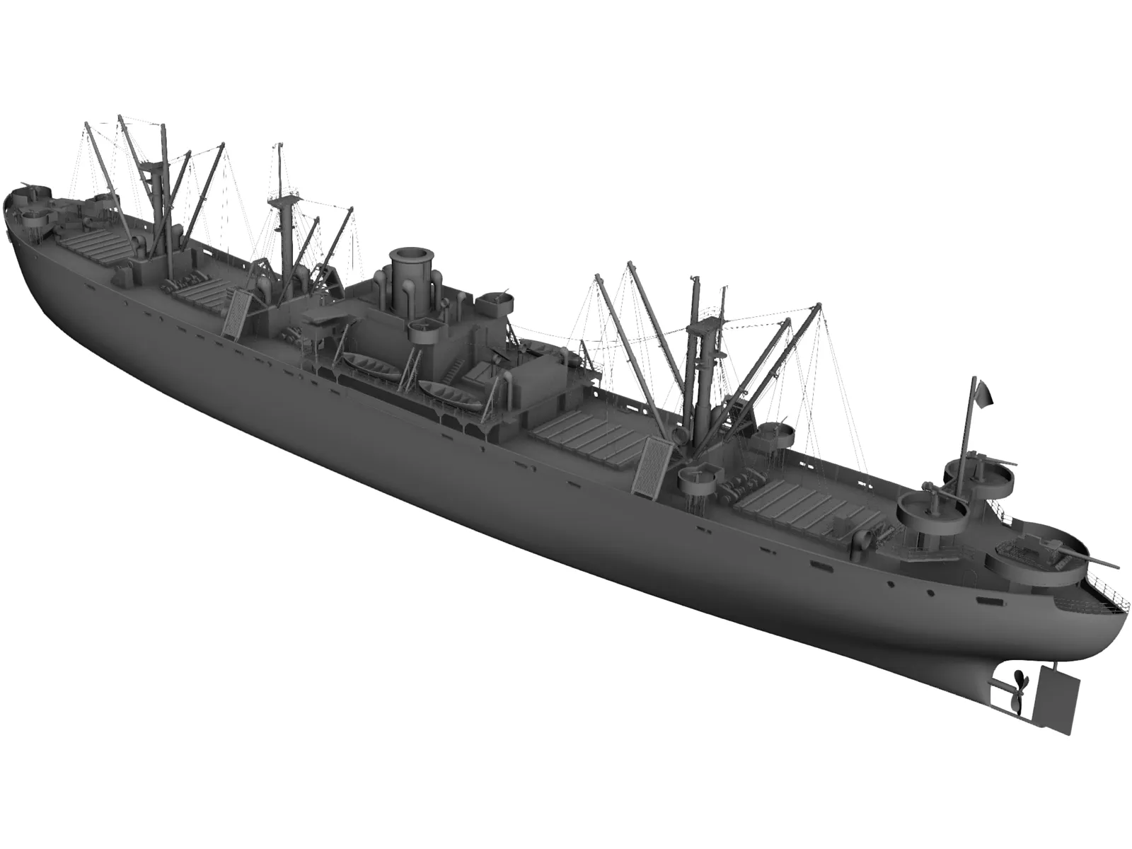 USS John W. Brown Liberty 3D Model main preview