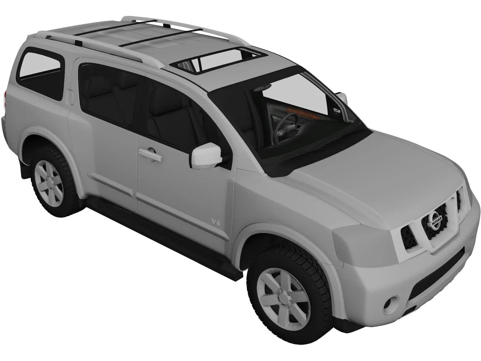 Nissan Armada 3D Model main preview