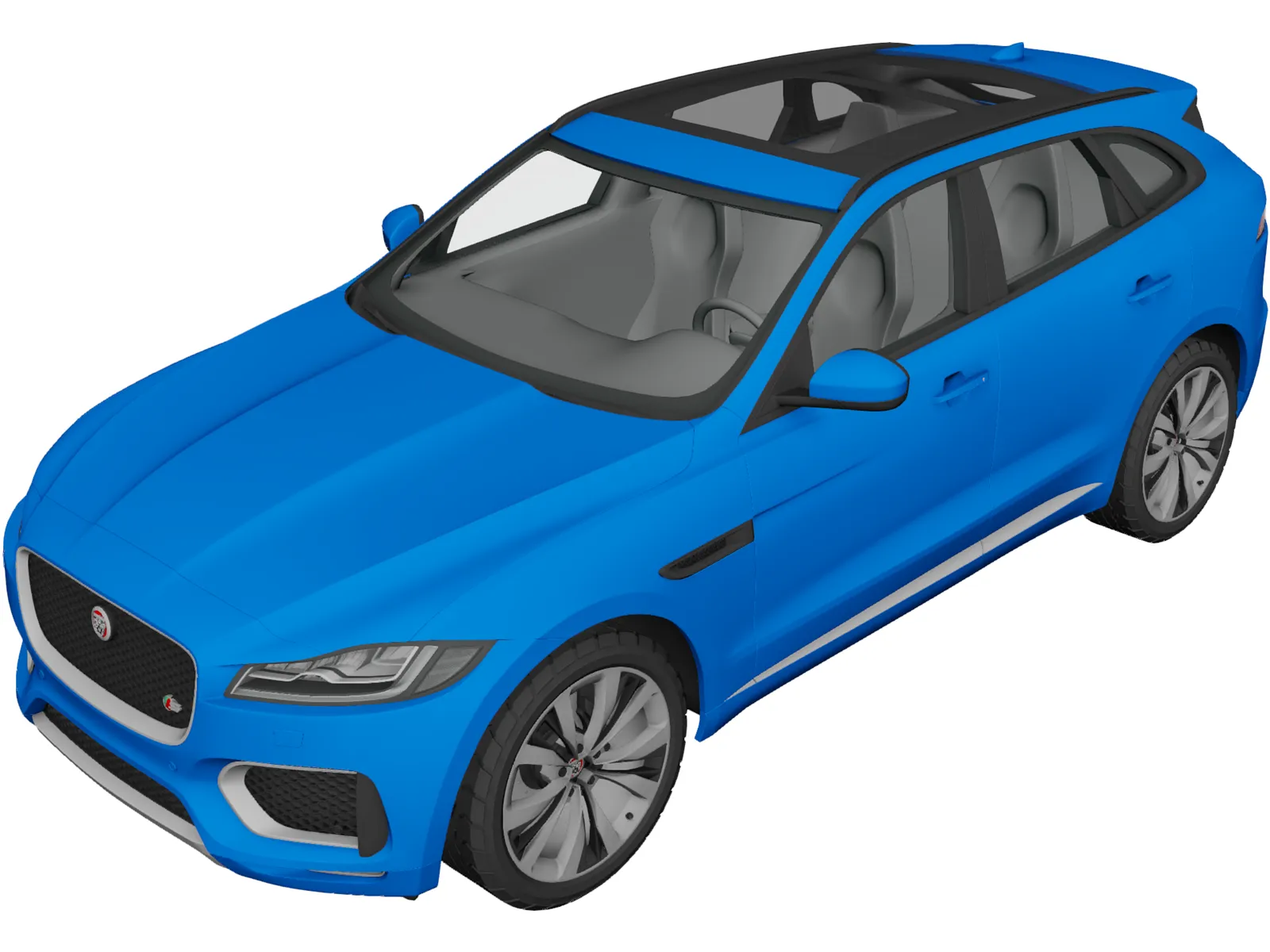 Jaguar F-Pace S (2017) 3D Model main preview