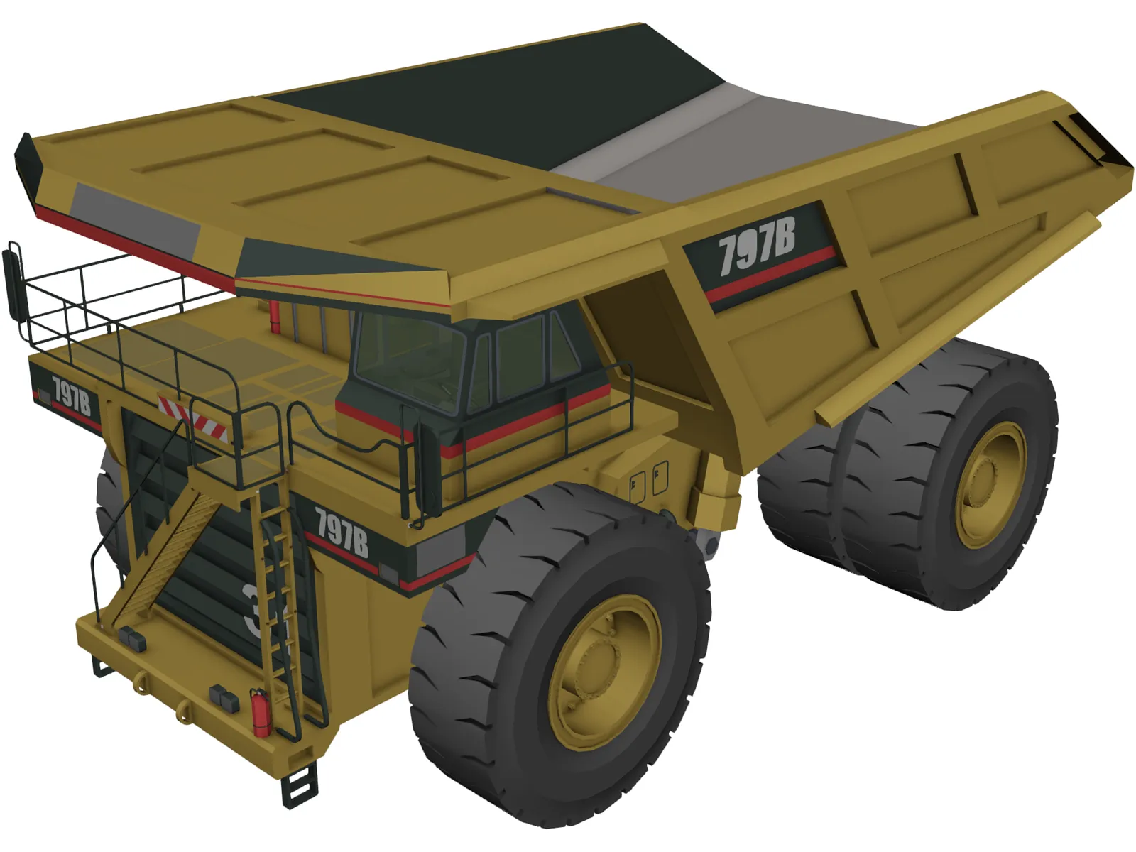 Caterpillar 797B 3D Model main preview