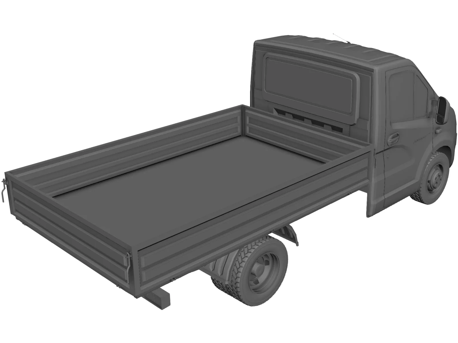 GAZelle NEXT Flatbed 3D Model main preview