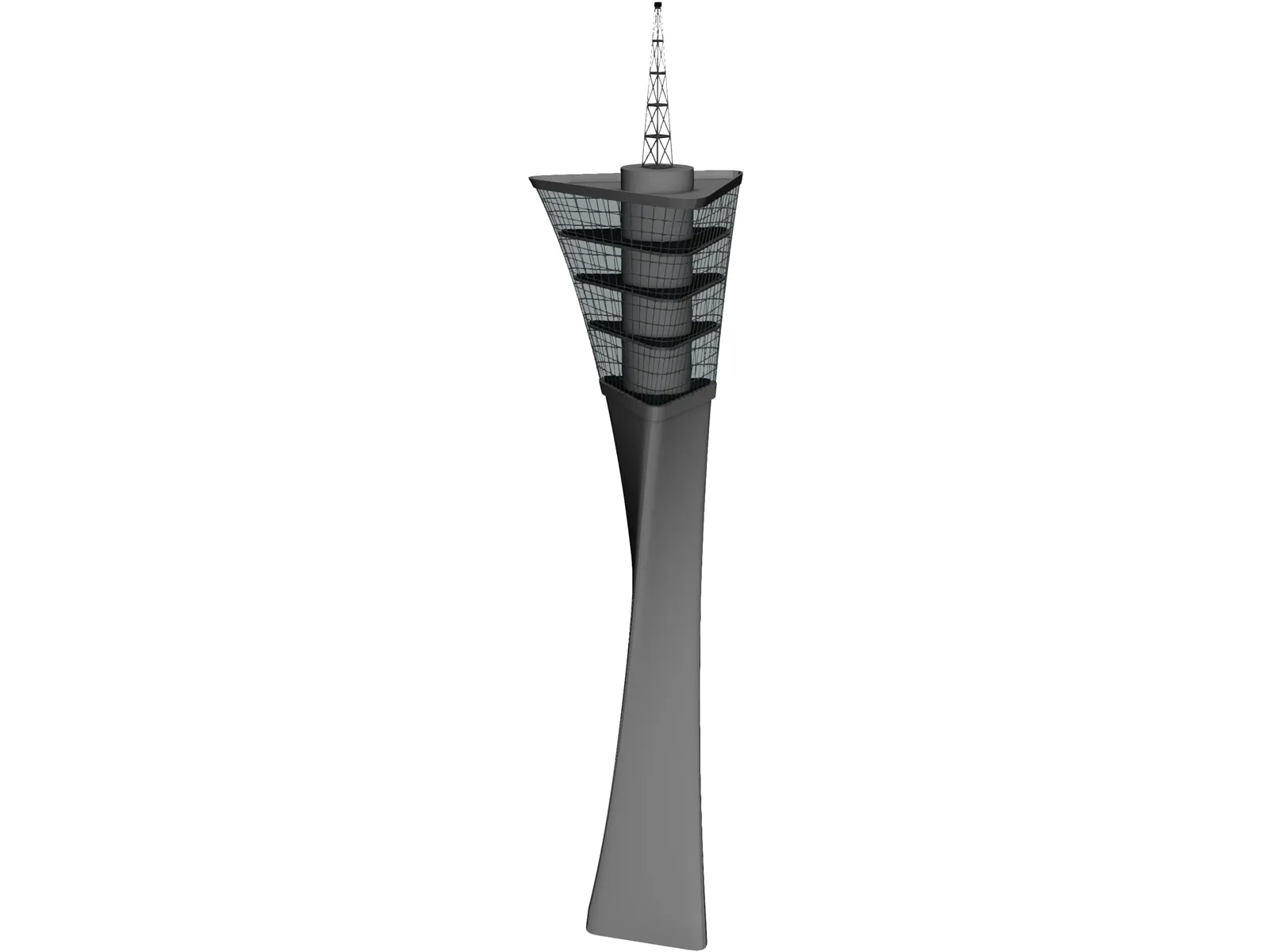 Airport Tower 3D Model main preview