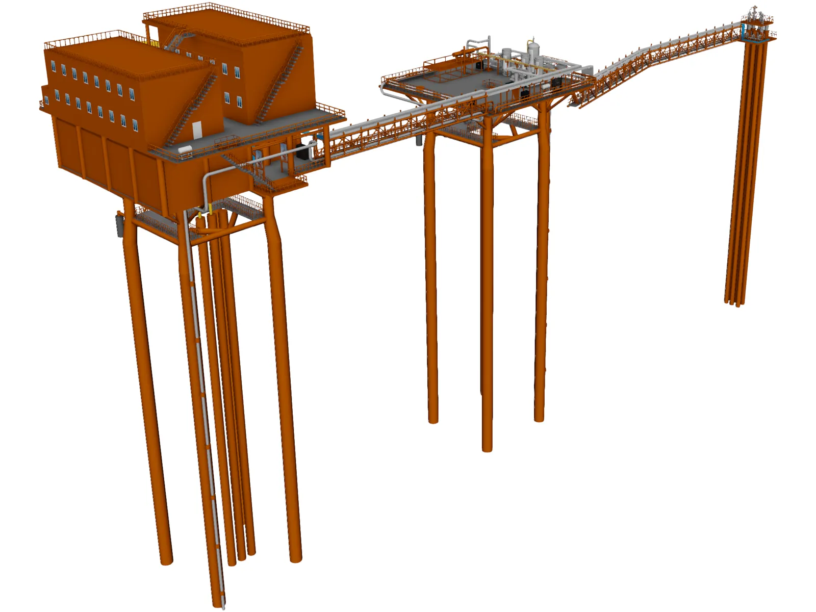 Oil Platform 3D Model main preview