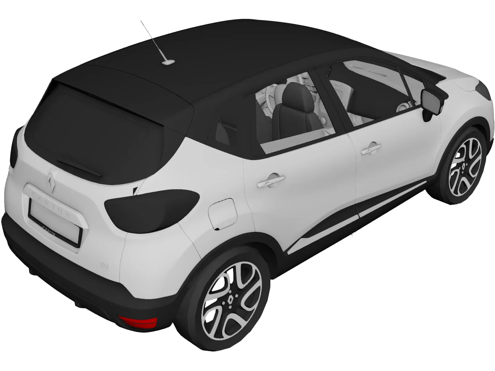 Renault Captur (2013) 3D Model main preview
