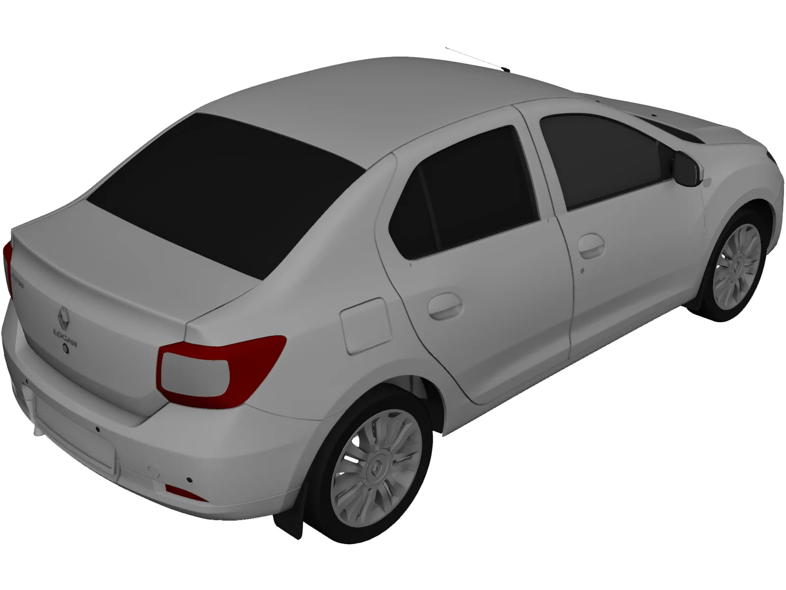 Renault Logan (2016) 3D Model main preview