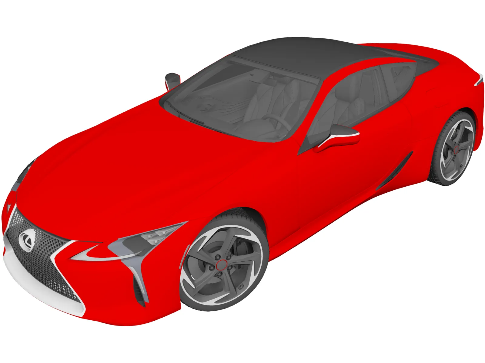 Lexus LC500h 3D Model main preview