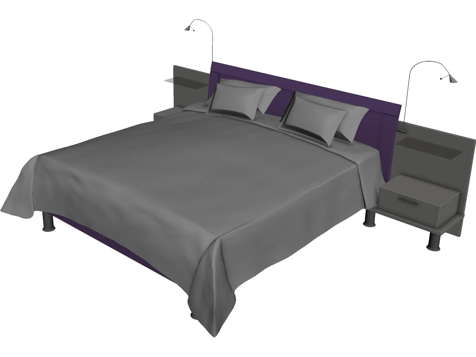 Bed 3D Model main preview