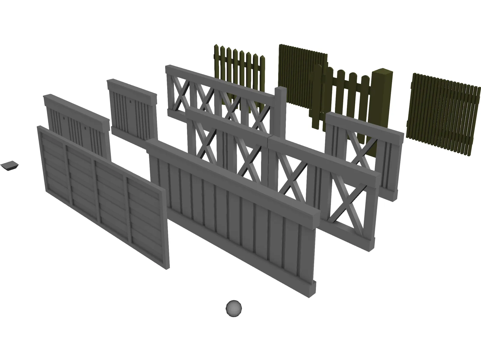 Fences Collection 3D Model main preview