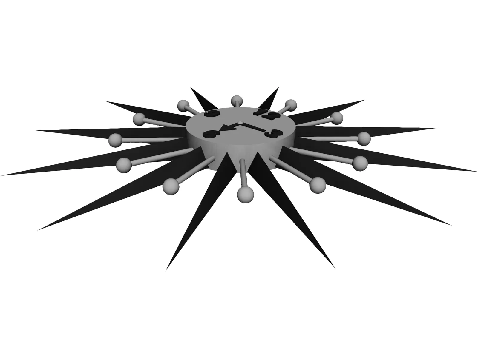 Clock 3D Model main preview