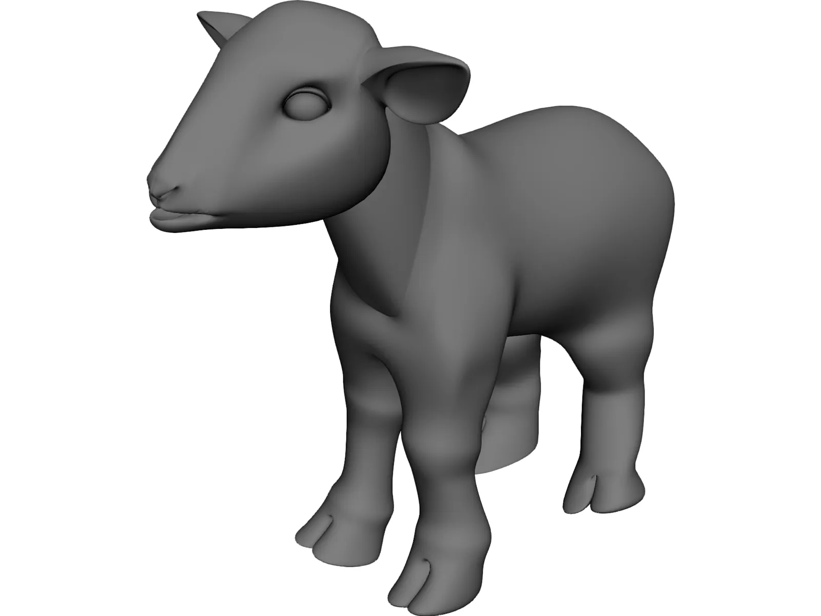 Little Lamb 3D Model main preview