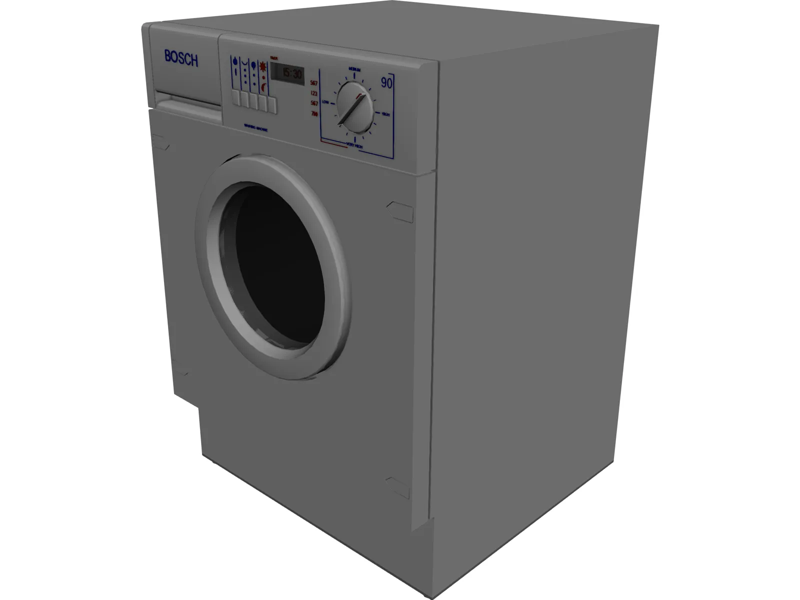 Bosch WVT12840EU Washing Machine with Dryer 3D Model main preview