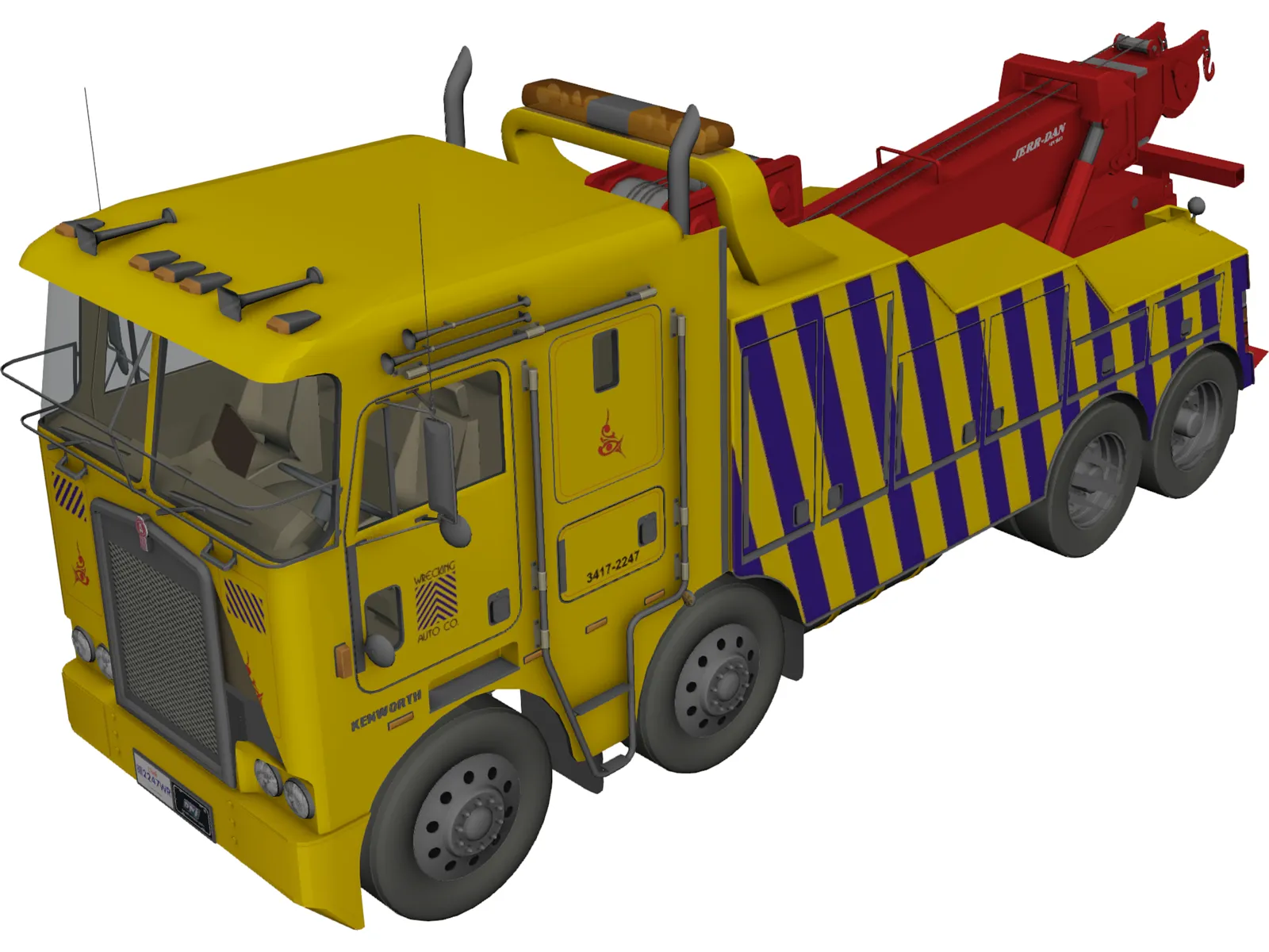 Kenworth Wrecker K100 3D Model main preview