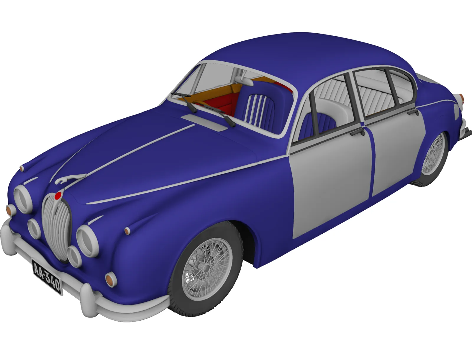 Jaguar Mark II 3D Model main preview