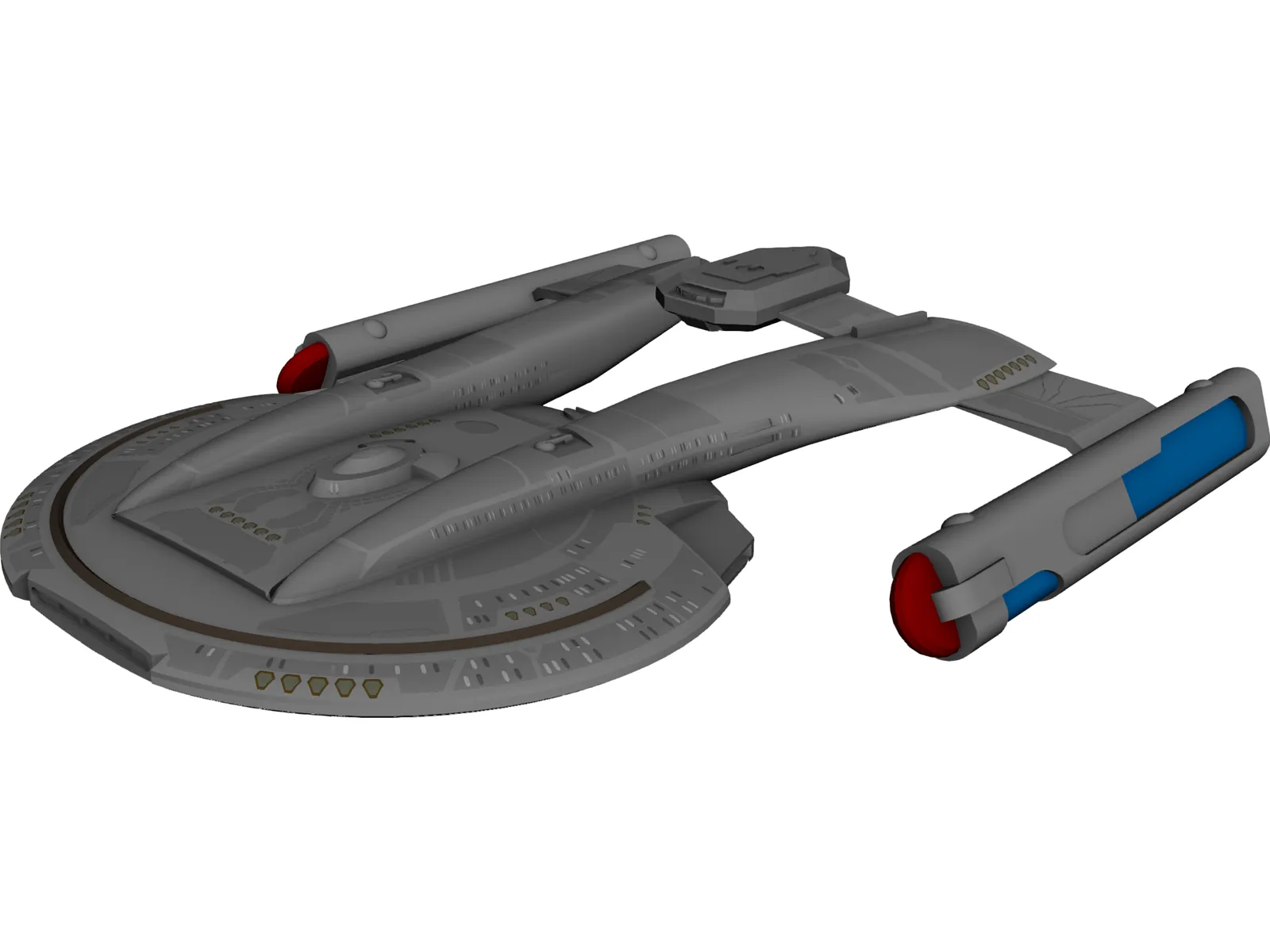Star Trek Akira Class 3D Model main preview