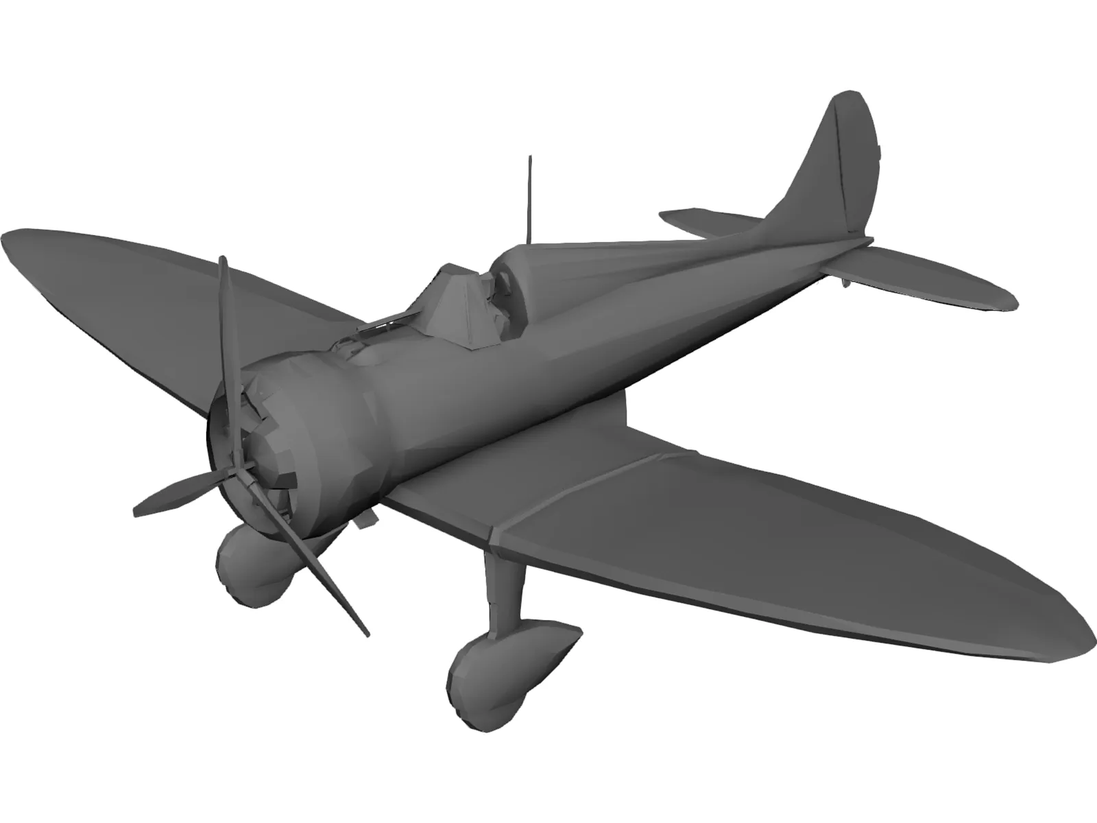 Mitsubishi A5M Claude 3D Model main preview