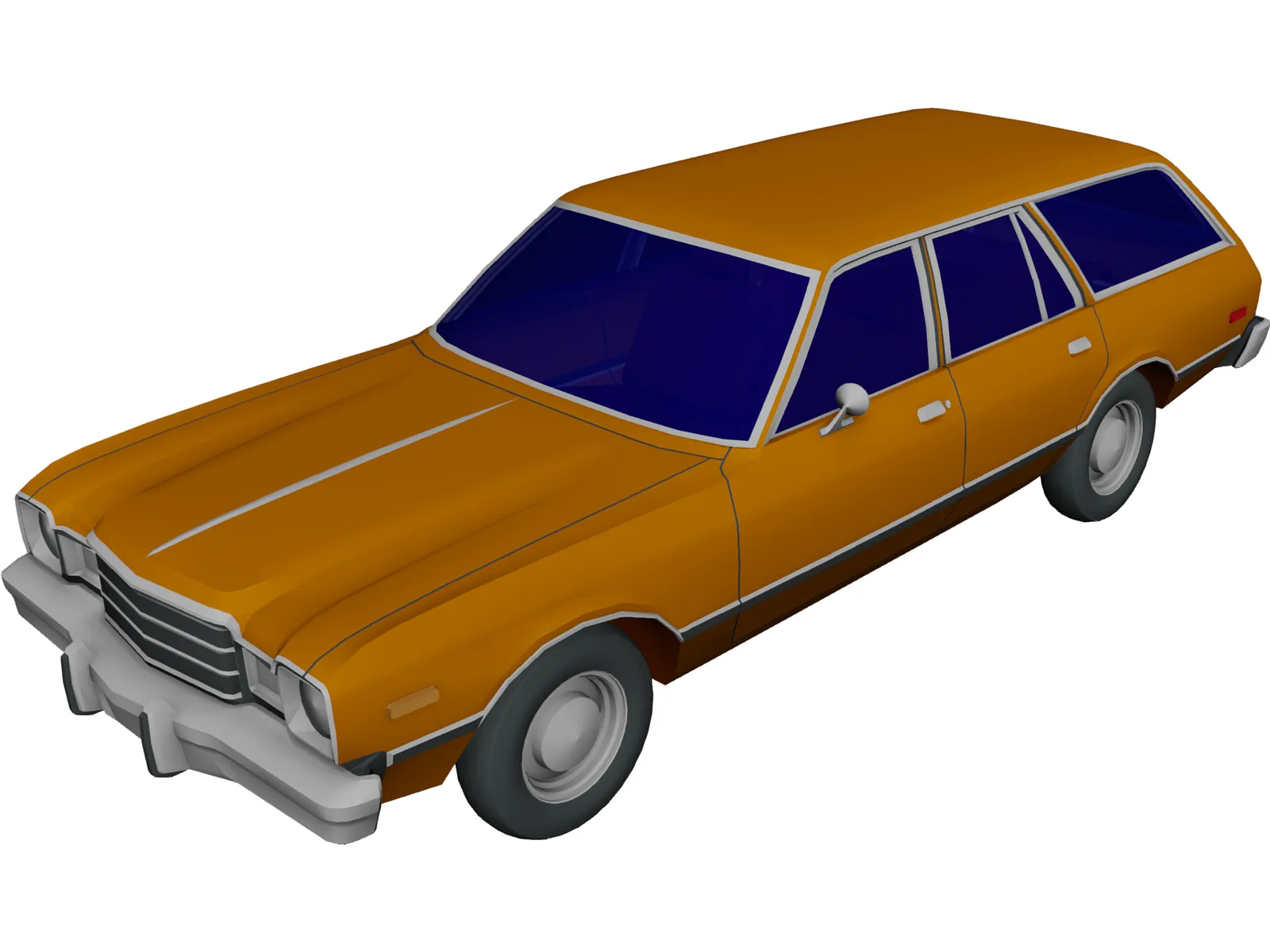 Plymouth Volare Wagon (1977) 3D Model main preview