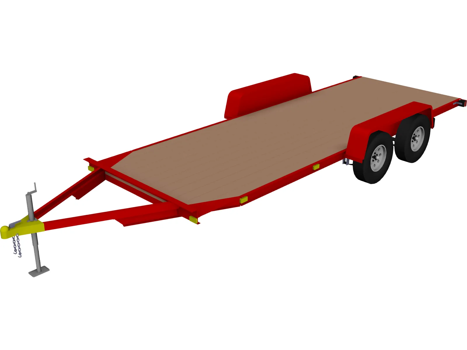 TV-108 Single-Car Hauler Trailer 3D Model main preview