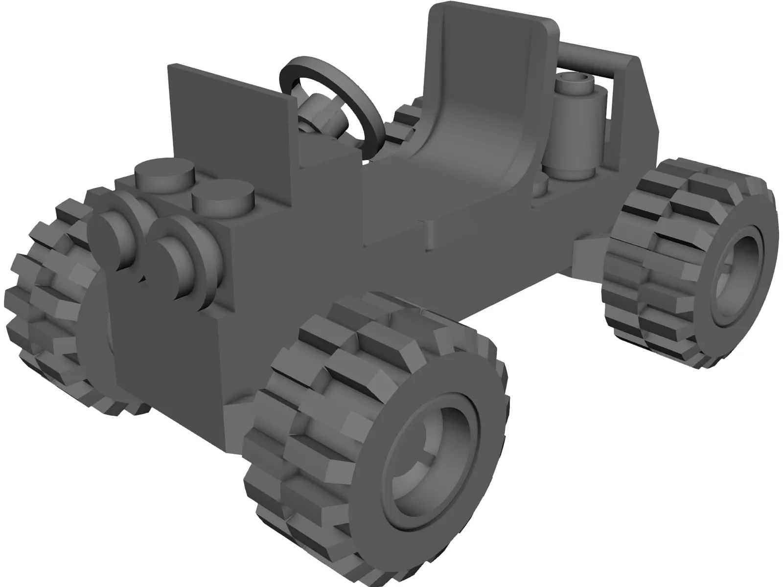 Little Toy Car 3D Model main preview