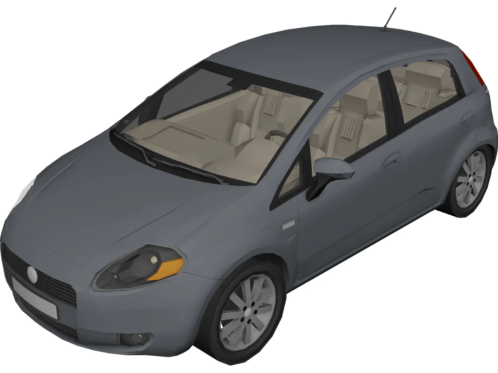 Fiat Punto 3D Model main preview