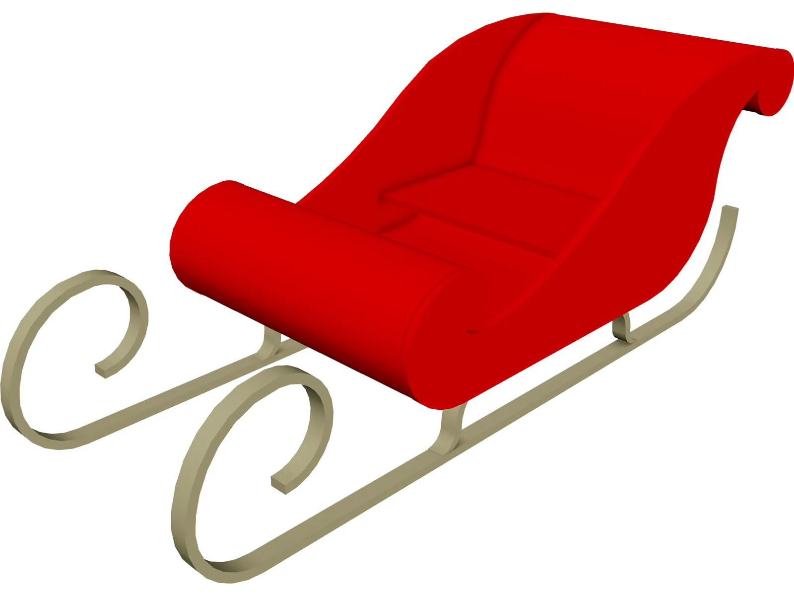Christmas Sledge 3D Model main preview