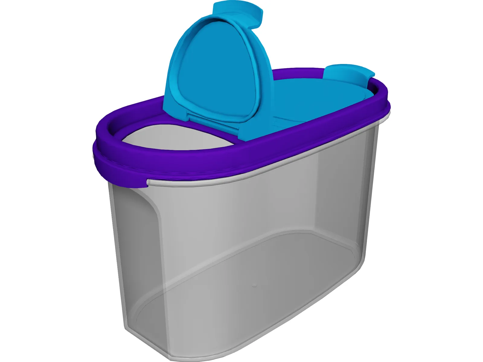 Tupperware Box 3D Model main preview