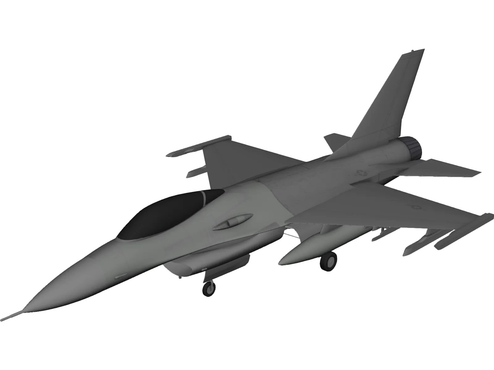 F-16 Falcon 3D Model main preview