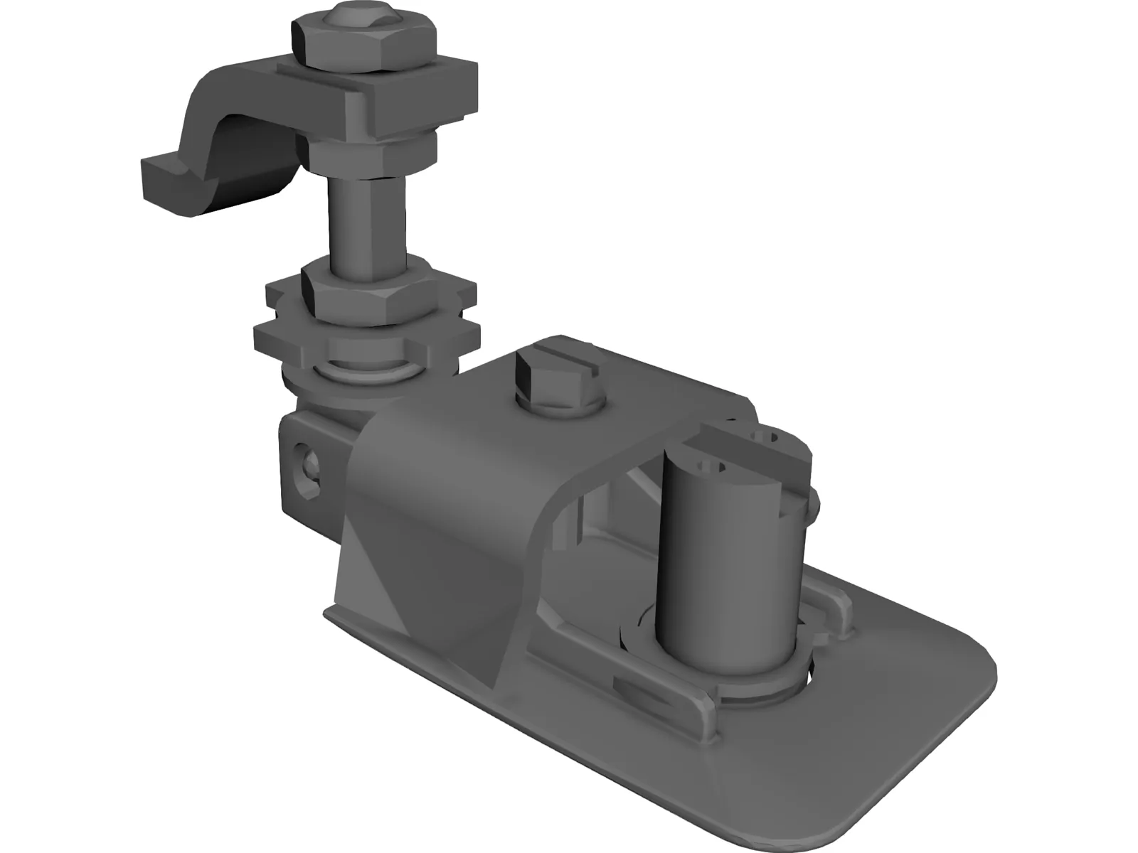 Door Latch 3D Model main preview