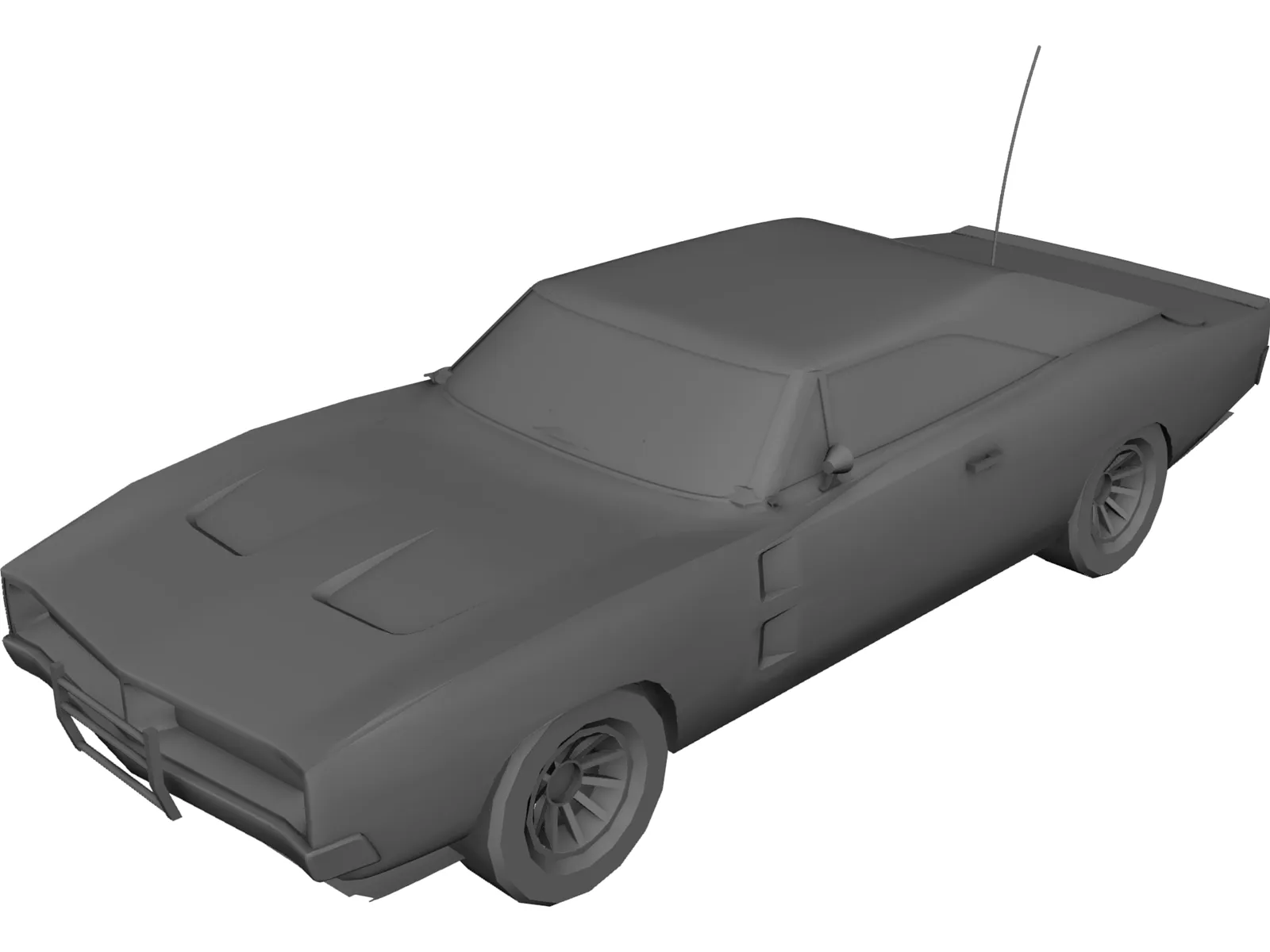 Dodge Charger (1969) 3D Model main preview