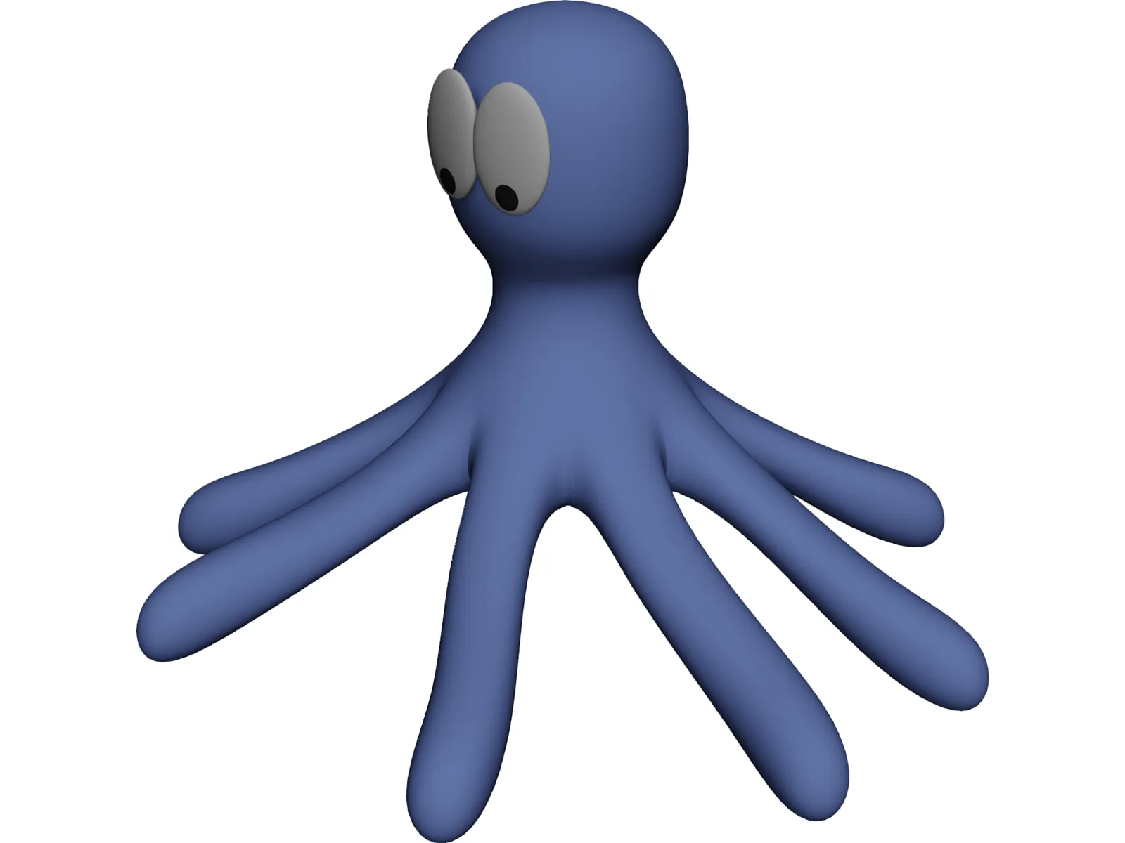 Cartoon Octopus 3D Model main preview